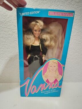 80s Vanna Blonde Fashion Doll in Black Outfit - Limited Edition Vintage